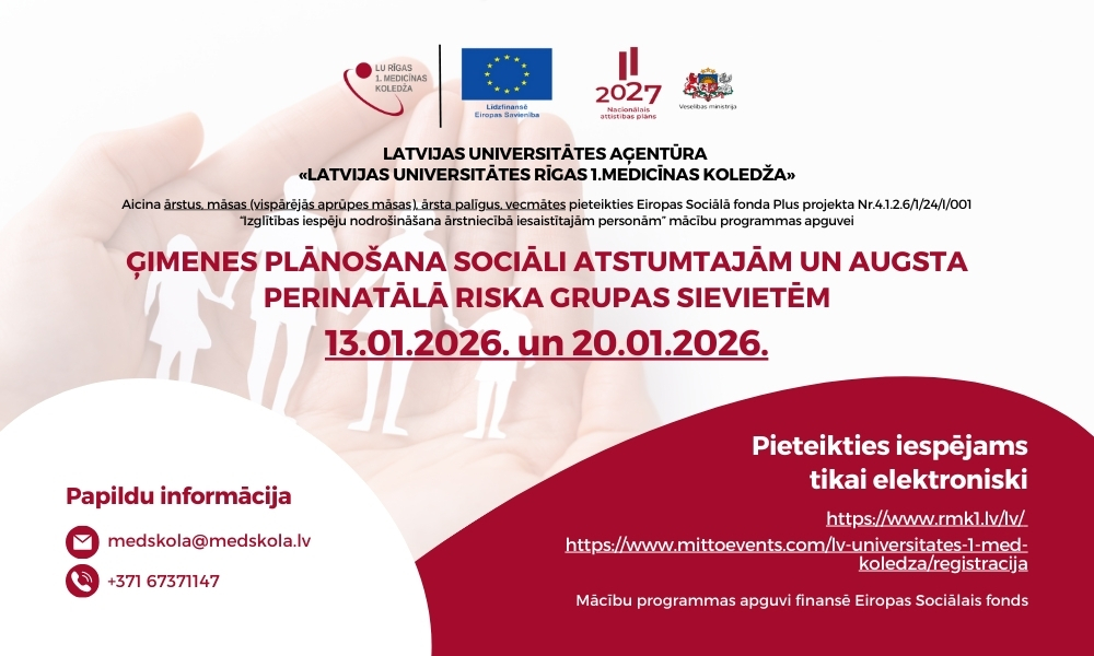 “Ģimenes plānošana sociāli atstumtajām un augsta perinatālā riska ...
